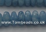 CAQ89 15.5 inches 5*11mm faceted rondelle AA grade aquamarine beads