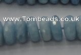 CAQ90 15.5 inches 6*13mm faceted rondelle AA grade aquamarine beads