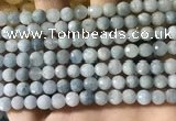 CAQ901 15.5 inches 6mm faceted round aquamarine beads