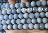 CAQ903 15.5 inches 10mm faceted round aquamarine beads