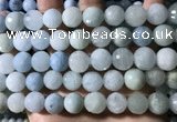 CAQ904 15.5 inches 12mm faceted round aquamarine beads