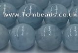 CAQ908 15.5 inches 10mm round aquamarine gemstone beads