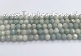 CAQ913 15.5 inches 10mm faceted round aquamarine beads wholesale