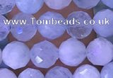 CAQ920 15.5 inches 5mm faceted round aquamarine gemstone beads