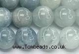 CAQ937 15 inches 10mm round aquamarine gemstone beads