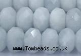 CAQ949 15 inches 6*8mm faceted rondelle aquamarine beads