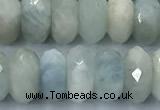 CAQ955 15 inches 8*10mm faceted rondelle aquamarine beads