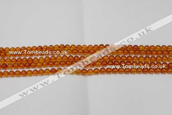 CAR107 15.5 inches 5mm round natural amber beads