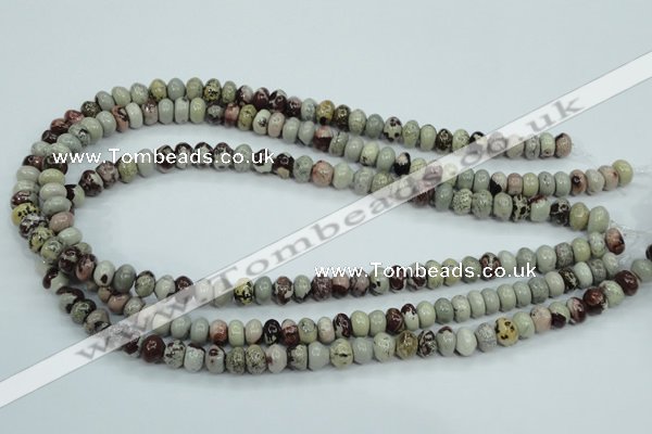 CAR11 15.5 inches 5*8mm rondelle artistic jasper beads wholesale