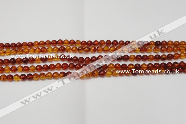 CAR112 15.5 inches 5mm round natural amber beads