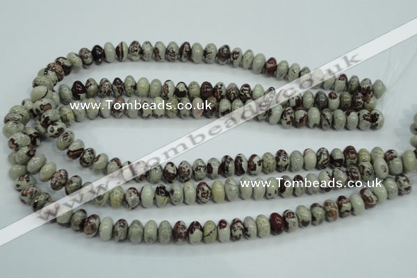 CAR12 15.5 inches 6*10mm rondelle artistic jasper beads wholesale