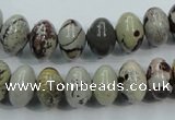 CAR14 15.5 inches 8*12mm rondelle artistic jasper beads wholesale