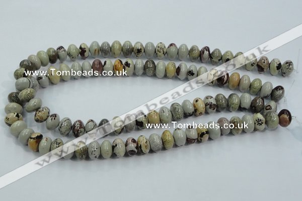 CAR14 15.5 inches 8*12mm rondelle artistic jasper beads wholesale