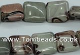 CAR23 15.5 inches 15*15mm square artistic jasper beads wholesale