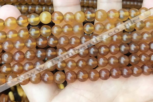 CAR234 15.5 inches 6mm - 7mm round natural amber beads wholesale