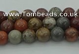 CAR350 15.5 inches 4mm round red artistic jasper beads wholesale