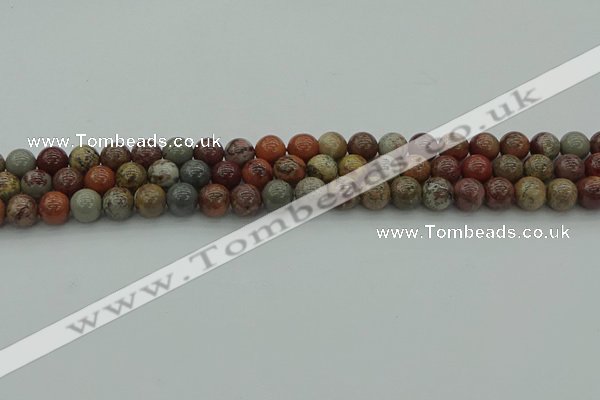 CAR351 15.5 inches 6mm round red artistic jasper beads wholesale