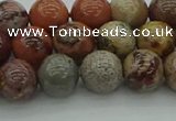 CAR352 15.5 inches 8mm round red artistic jasper beads wholesale