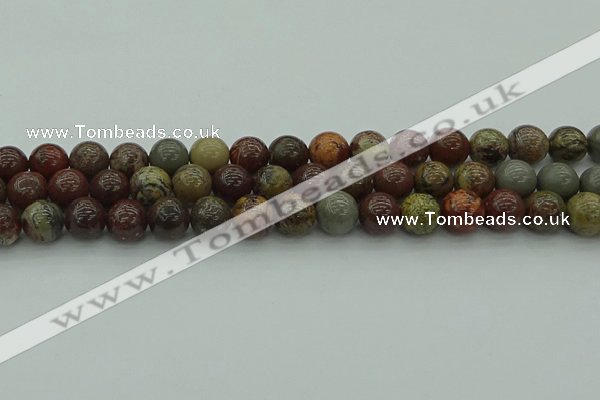 CAR353 15.5 inches 10mm round red artistic jasper beads wholesale