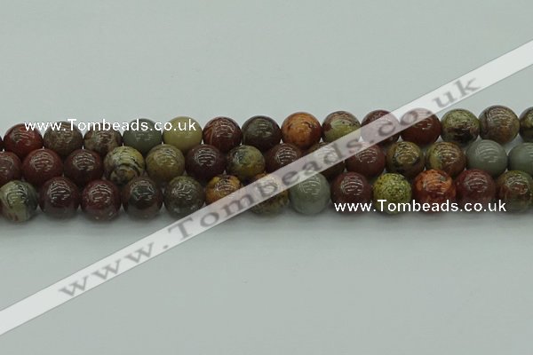 CAR354 15.5 inches 12mm round red artistic jasper beads wholesale