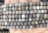 CAR371 15.5 inches 6mm round matte artistic jasper beads wholesale