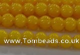 CAR401 15.5 inches 6mm round synthetic amber beads wholesale