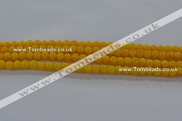 CAR401 15.5 inches 6mm round synthetic amber beads wholesale