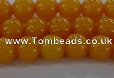 CAR402 15.5 inches 8mm round synthetic amber beads wholesale