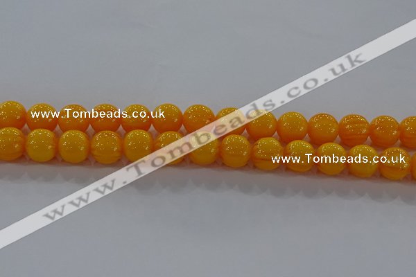 CAR404 15.5 inches 12mm round synthetic amber beads wholesale