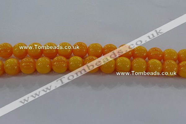 CAR405 15.5 inches 14mm round synthetic amber beads wholesale