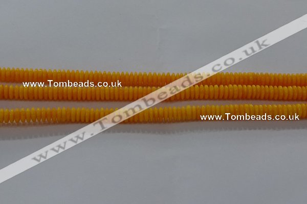 CAR408 15.5 inches 2*6mm rondelle synthetic amber beads wholesale