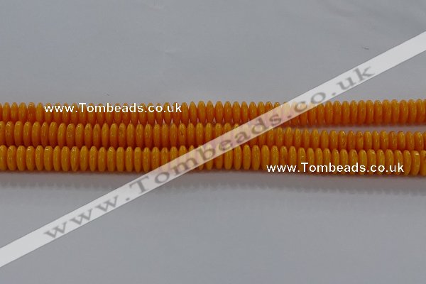 CAR409 15.5 inches 3*8mm rondelle synthetic amber beads wholesale