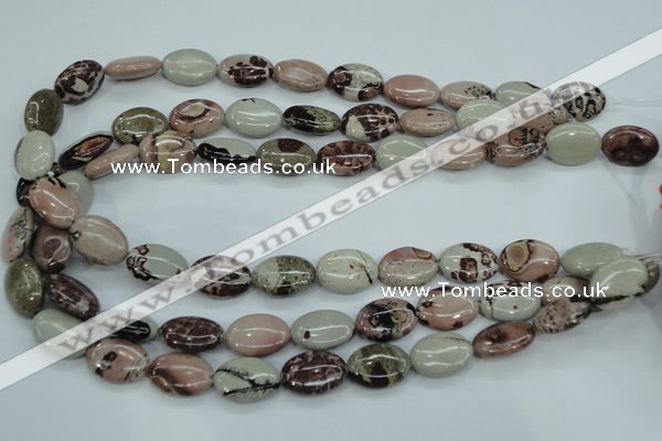 CAR41 15.5 inches 13*18mm oval artistic jasper beads wholesale