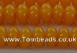 CAR410 15.5 inches 6*9mm rondelle synthetic amber beads wholesale