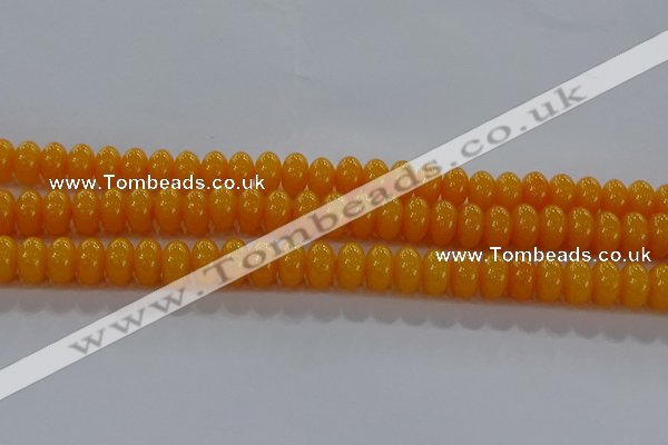 CAR410 15.5 inches 6*9mm rondelle synthetic amber beads wholesale