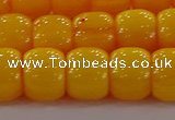 CAR412 15.5 inches 9*11mm drum synthetic amber beads wholesale