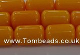 CAR414 15.5 inches 10*15mm tube synthetic amber beads wholesale