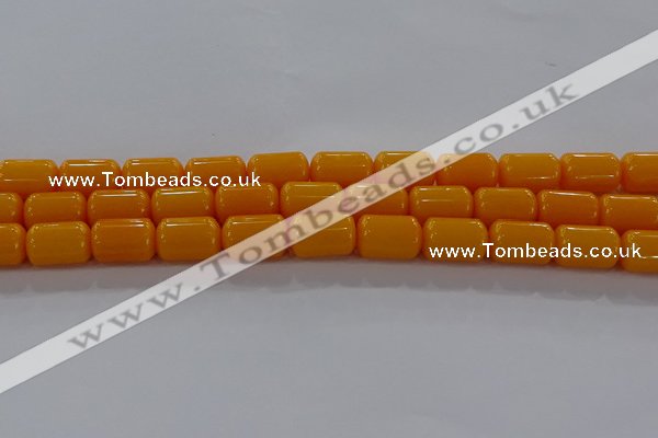 CAR414 15.5 inches 10*15mm tube synthetic amber beads wholesale