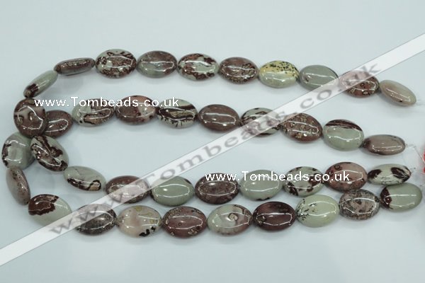 CAR42 15.5 inches 15*20mm oval artistic jasper beads wholesale