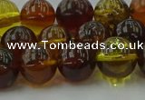 CAR504 15.5 inches 10mm - 11mm round natural amber beads wholesale