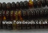 CAR533 15.5 inches 4*10mm rondelle natural amber beads wholesale