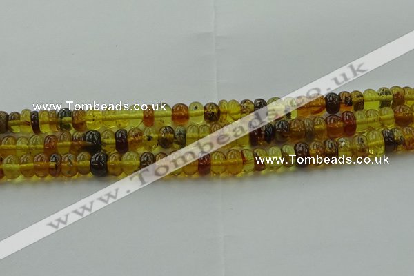CAR538 15.5 inches 5*8mm rondelle natural amber beads wholesale