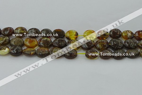 CAR547 15.5 inches 10*12mm - 11*14mm oval natural amber beads