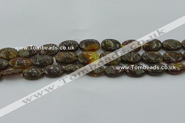 CAR548 15.5 inches 12*15mm - 13*17mm oval natural amber beads