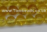 CAR552 15.5 inches 7mm - 8mm round natural amber beads wholesale