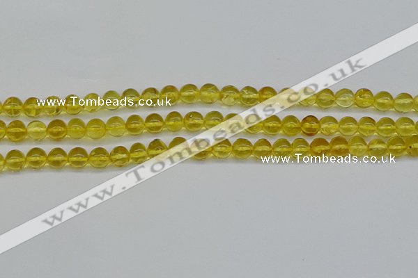 CAR555 15.5 inches 4mm - 5mm round natural amber beads wholesale