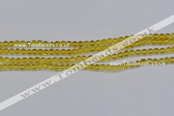 CAR558 15.5 inches 4mm - 4.5mm round natural amber beads wholesale