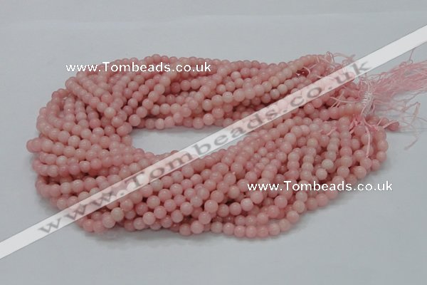 CAS03 15.5 inches 6mm round pink angel skin gemstone beads