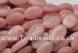 CAS19 15.5 inches 8*12mm oval pink angel skin gemstone beads