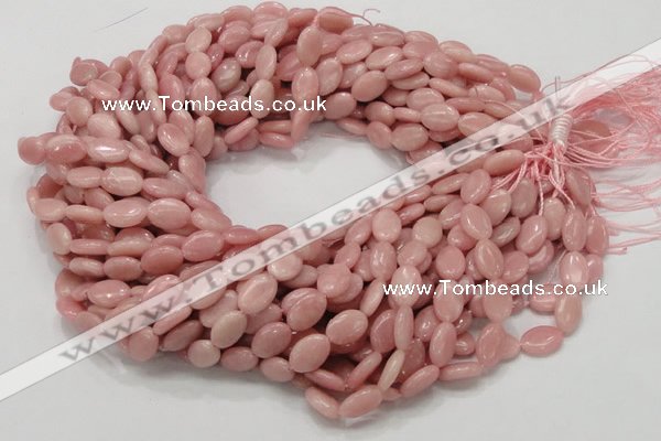 CAS19 15.5 inches 8*12mm oval pink angel skin gemstone beads